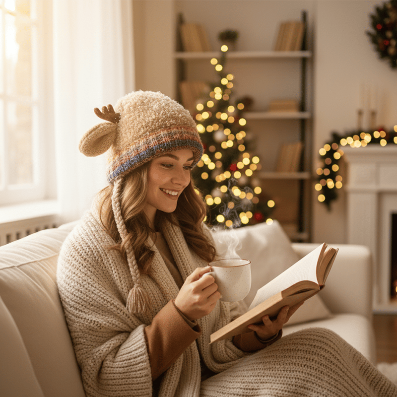 Festive Christmas Antler Hat