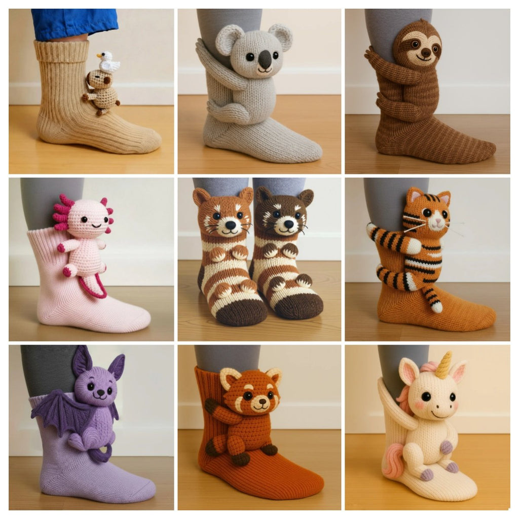 🔥Last Day 49% OFF-2025 Architecturm®3D Knit Animal Socks (A pair)🧦