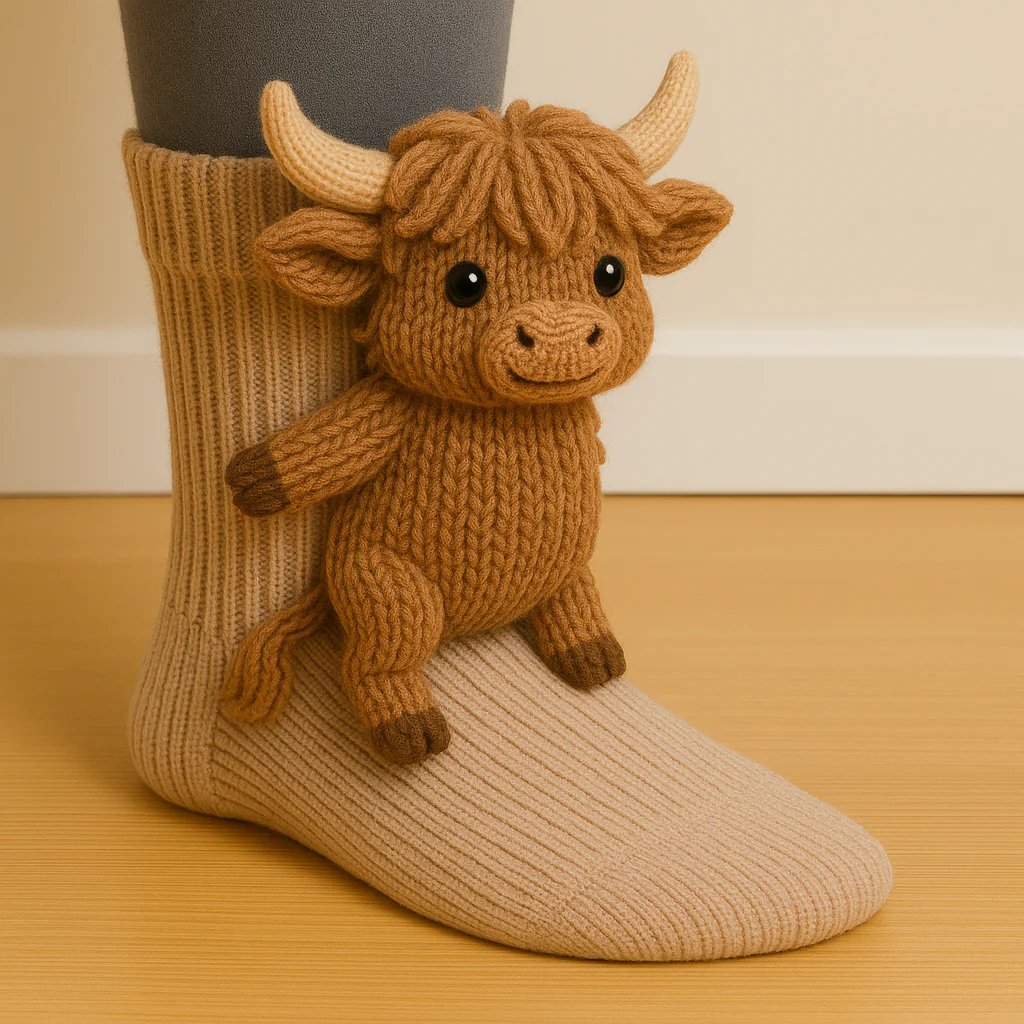 🔥Last Day 49% OFF-2025 Architecturm®3D Knit Animal Socks (A pair)🧦