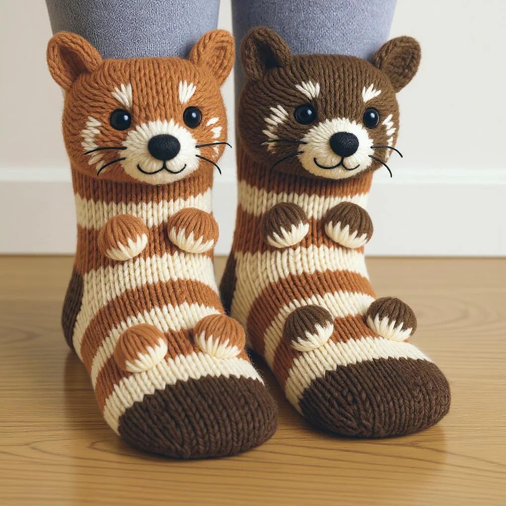 🔥Last Day 49% OFF-2025 Architecturm®3D Knit Animal Socks (A pair)🧦
