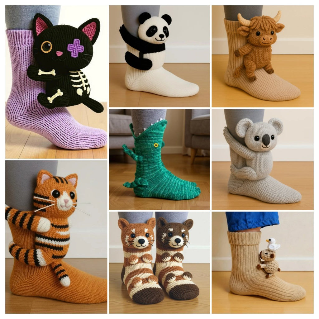 🔥Last Day 49% OFF-2025 Architecturm®3D Knit Animal Socks (A pair)🧦