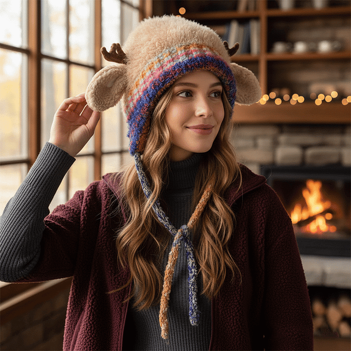 Festive Christmas Antler Hat