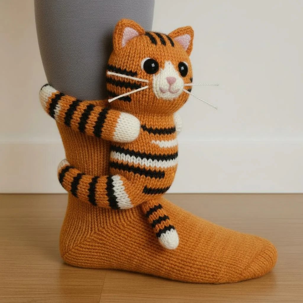 🔥Last Day 49% OFF-2025 Architecturm®3D Knit Animal Socks (A pair)🧦